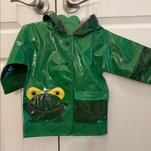 NEW Kidorable Green Frog Baby Raincoat 12-18mos